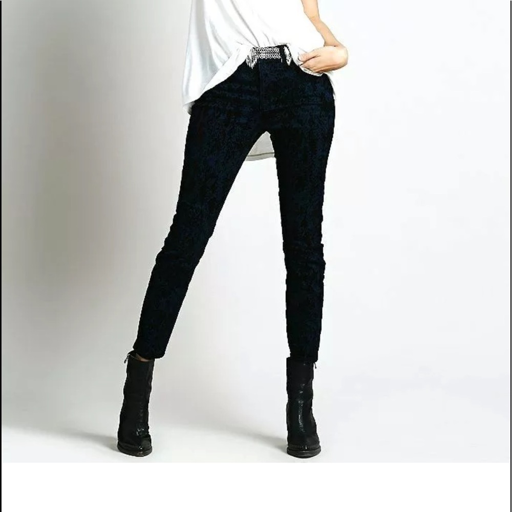 NWT FREE PEOPLE Indigo Combo High Rise skinny Jeans Size 26